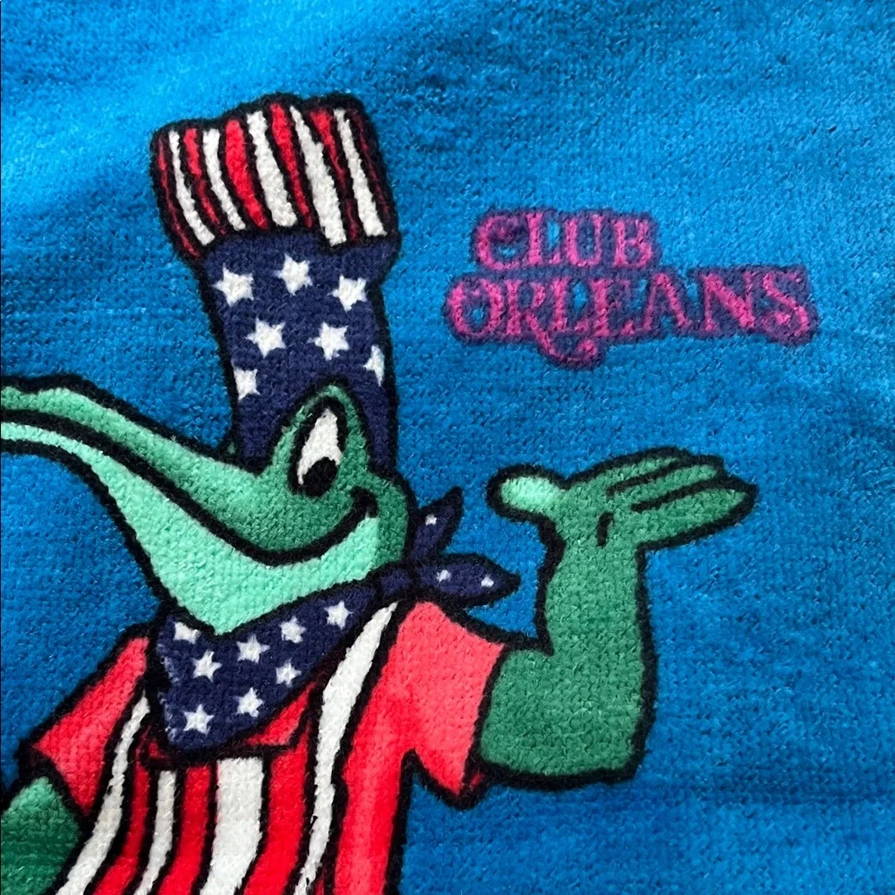 Blue Alligator Hand Towel